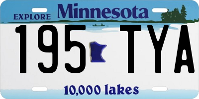 MN license plate 195TYA