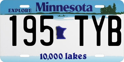 MN license plate 195TYB