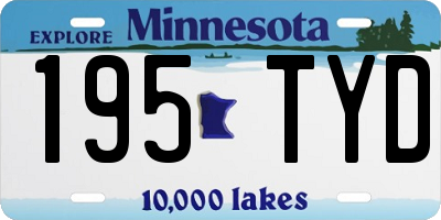 MN license plate 195TYD