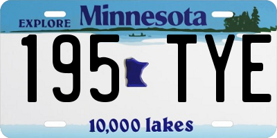 MN license plate 195TYE
