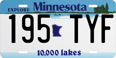 MN license plate 195TYF