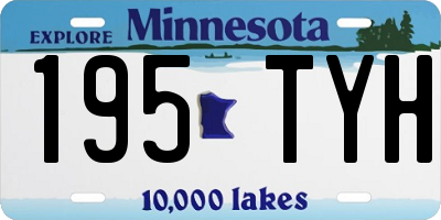MN license plate 195TYH