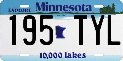 MN license plate 195TYL