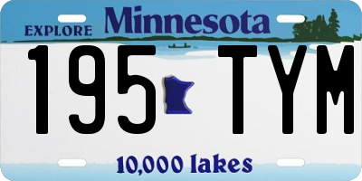 MN license plate 195TYM