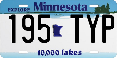 MN license plate 195TYP