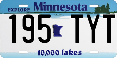 MN license plate 195TYT