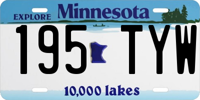 MN license plate 195TYW