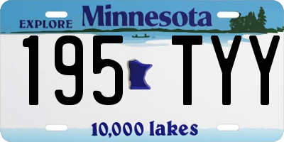 MN license plate 195TYY