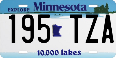 MN license plate 195TZA