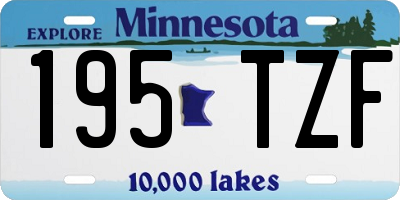 MN license plate 195TZF