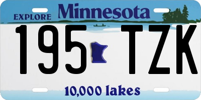 MN license plate 195TZK