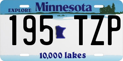 MN license plate 195TZP