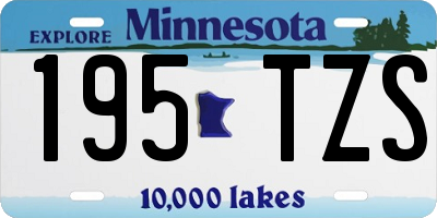 MN license plate 195TZS