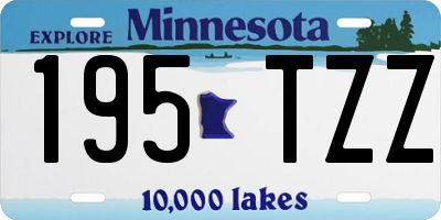MN license plate 195TZZ