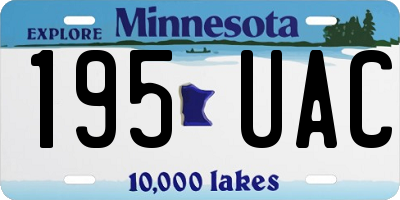 MN license plate 195UAC