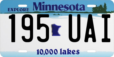 MN license plate 195UAI