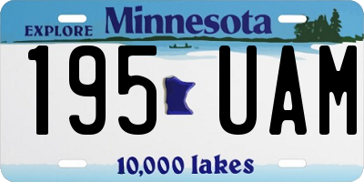 MN license plate 195UAM