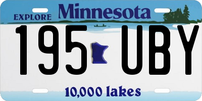 MN license plate 195UBY