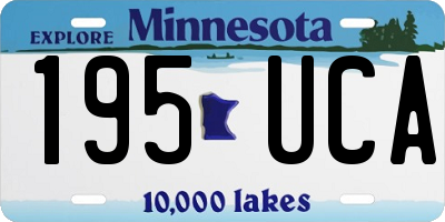 MN license plate 195UCA