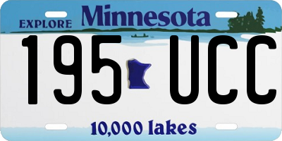 MN license plate 195UCC