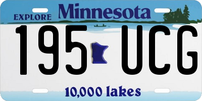 MN license plate 195UCG