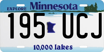 MN license plate 195UCJ