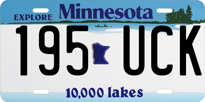 MN license plate 195UCK