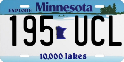 MN license plate 195UCL