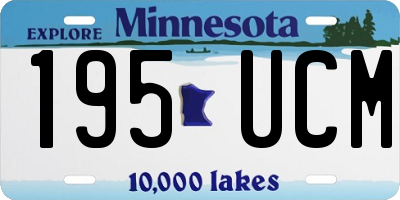 MN license plate 195UCM