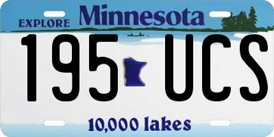 MN license plate 195UCS