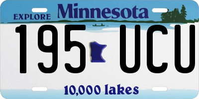 MN license plate 195UCU