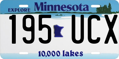 MN license plate 195UCX