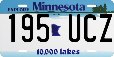 MN license plate 195UCZ