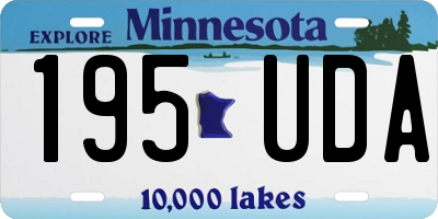 MN license plate 195UDA