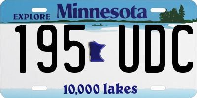 MN license plate 195UDC