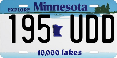 MN license plate 195UDD