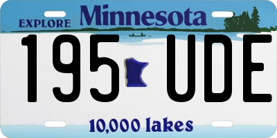 MN license plate 195UDE