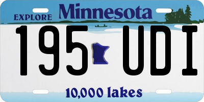 MN license plate 195UDI