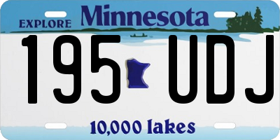 MN license plate 195UDJ