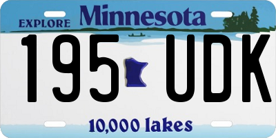 MN license plate 195UDK