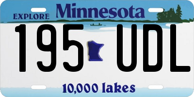 MN license plate 195UDL