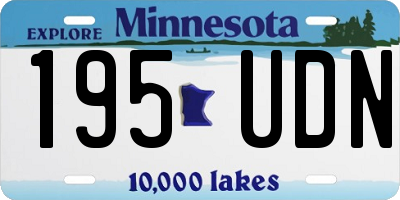 MN license plate 195UDN