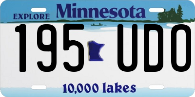 MN license plate 195UDO