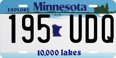MN license plate 195UDQ