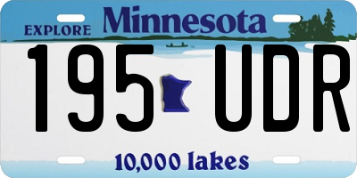 MN license plate 195UDR