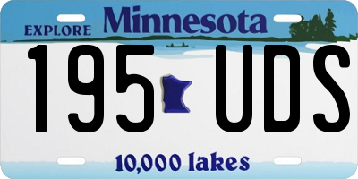 MN license plate 195UDS