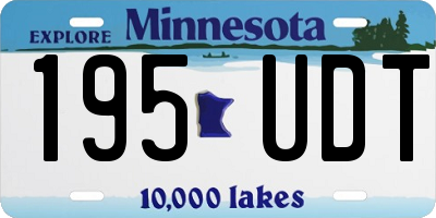 MN license plate 195UDT