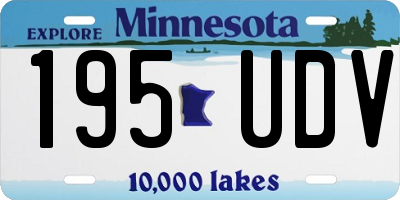 MN license plate 195UDV