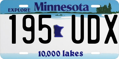 MN license plate 195UDX