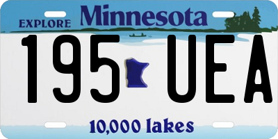 MN license plate 195UEA